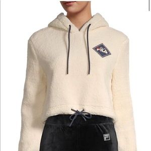 NWOT Fila Cropped Sherpa Hoodie